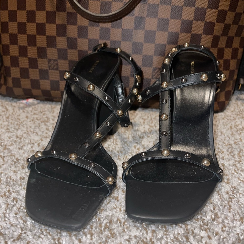 Versace Studded Gladiator Heels